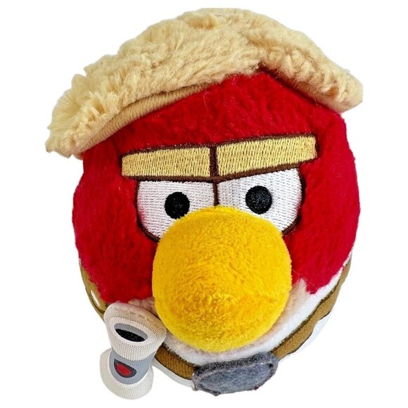 Luke Skywalker Angry Birds Star Wars Plush Red Stuffed Animal Bird Toy 5" - Picture 1 of 8